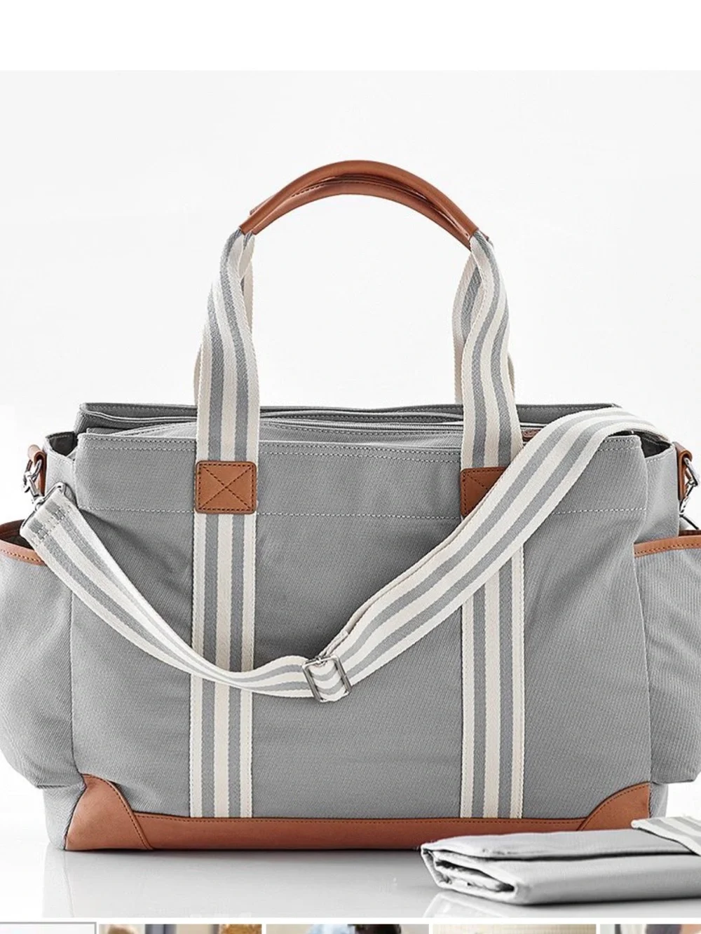 Pottery Barn Navy Classic Diaper Bag